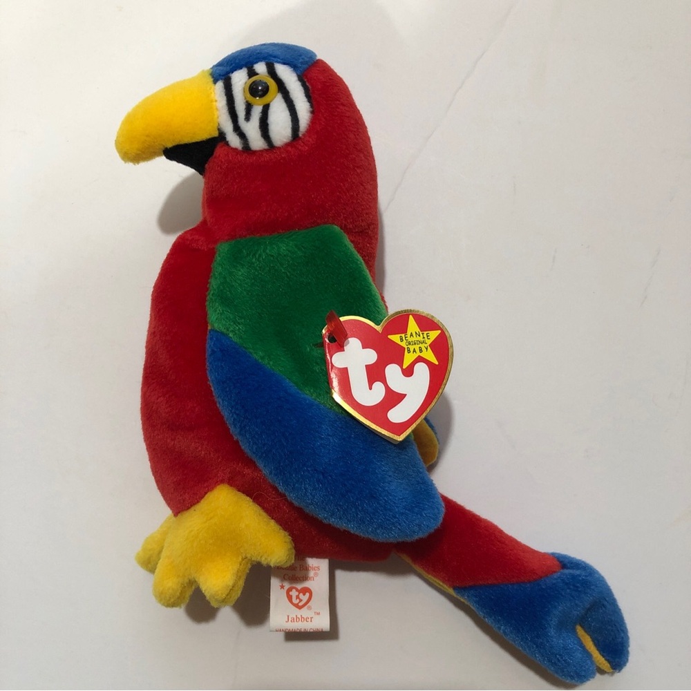Ty Jabber parrot 97 retired original Beanie Babies plush collectible stuffed toy